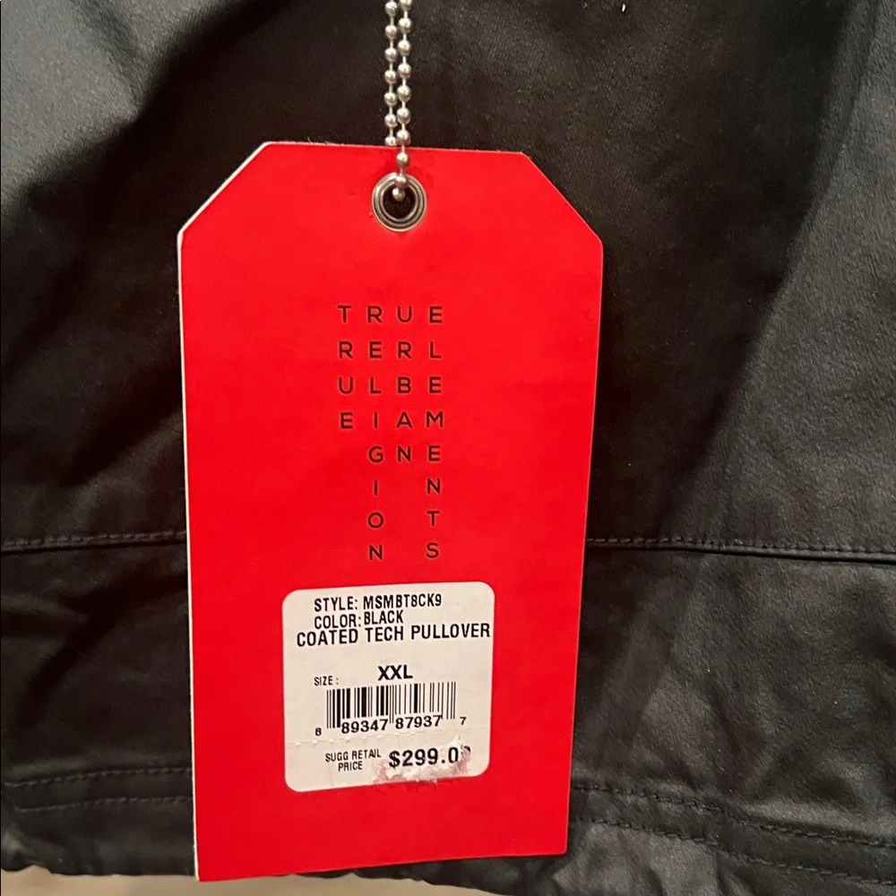 True Religion Black Windbreaker Jacket